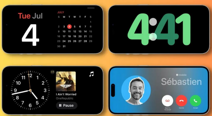 东港苹果手机维修分享iOS17横屏充电待机显示有什么好处 