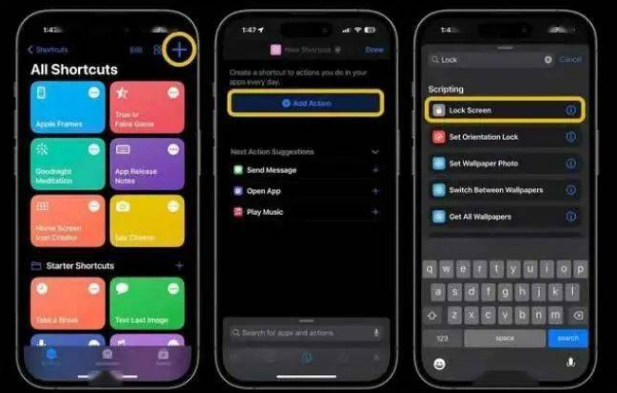 东港苹果14锁屏维修店分享iPhone14升级iOS16.4后如何创建锁屏快捷方式 